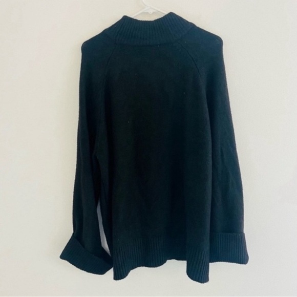 And Now This Black Soft Knit Mock Neck Cuffed Sleeve Sweater 0X - Picture 7 of 7